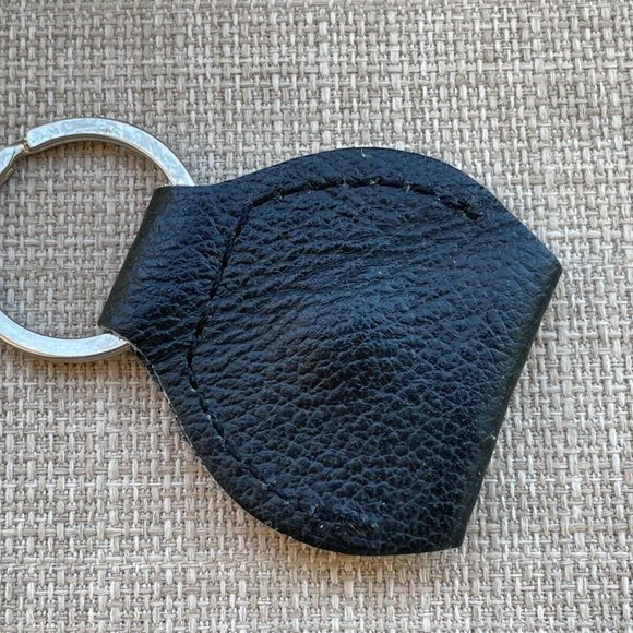 Key Chain Keys Holder Black Leather Keychain Keyring Key Fob New - Picture 3 of 11